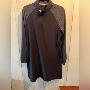 Adidas Athletic Black and Gray Zip-Up Dress